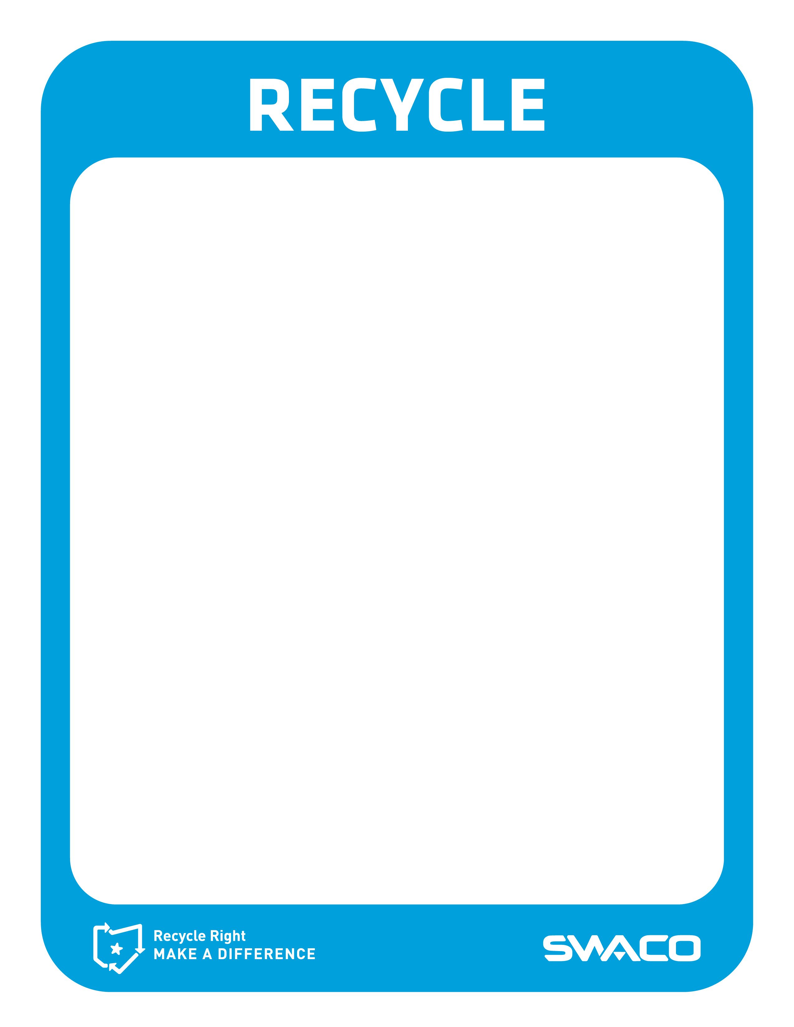 recycle letter sign