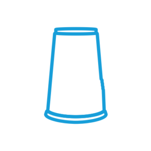 graphic of upside-down party cup