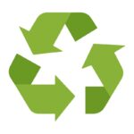 Green recycling logo