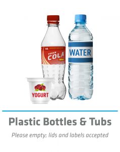 Plastic bottles & tubs