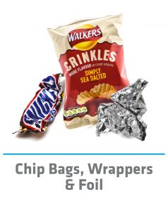 Chip bags, wrappers & foil