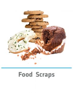 Food Scraps(bakery items: cookies, muffin, bagel)