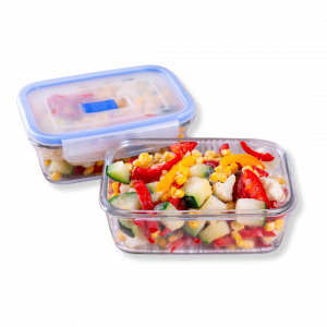 food in reusable glass container